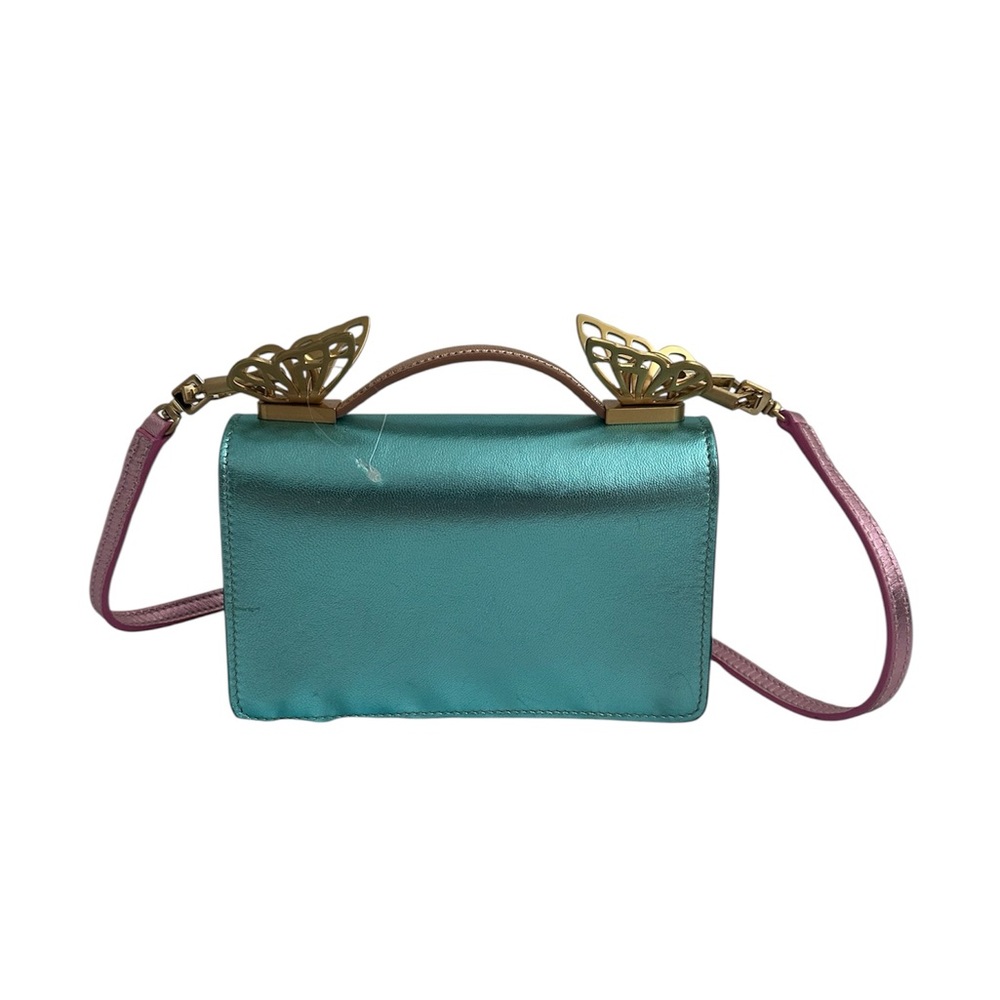 Sophia Webster Mariposa Pink & Blue leather crossbody bag - Picture 2 of 6